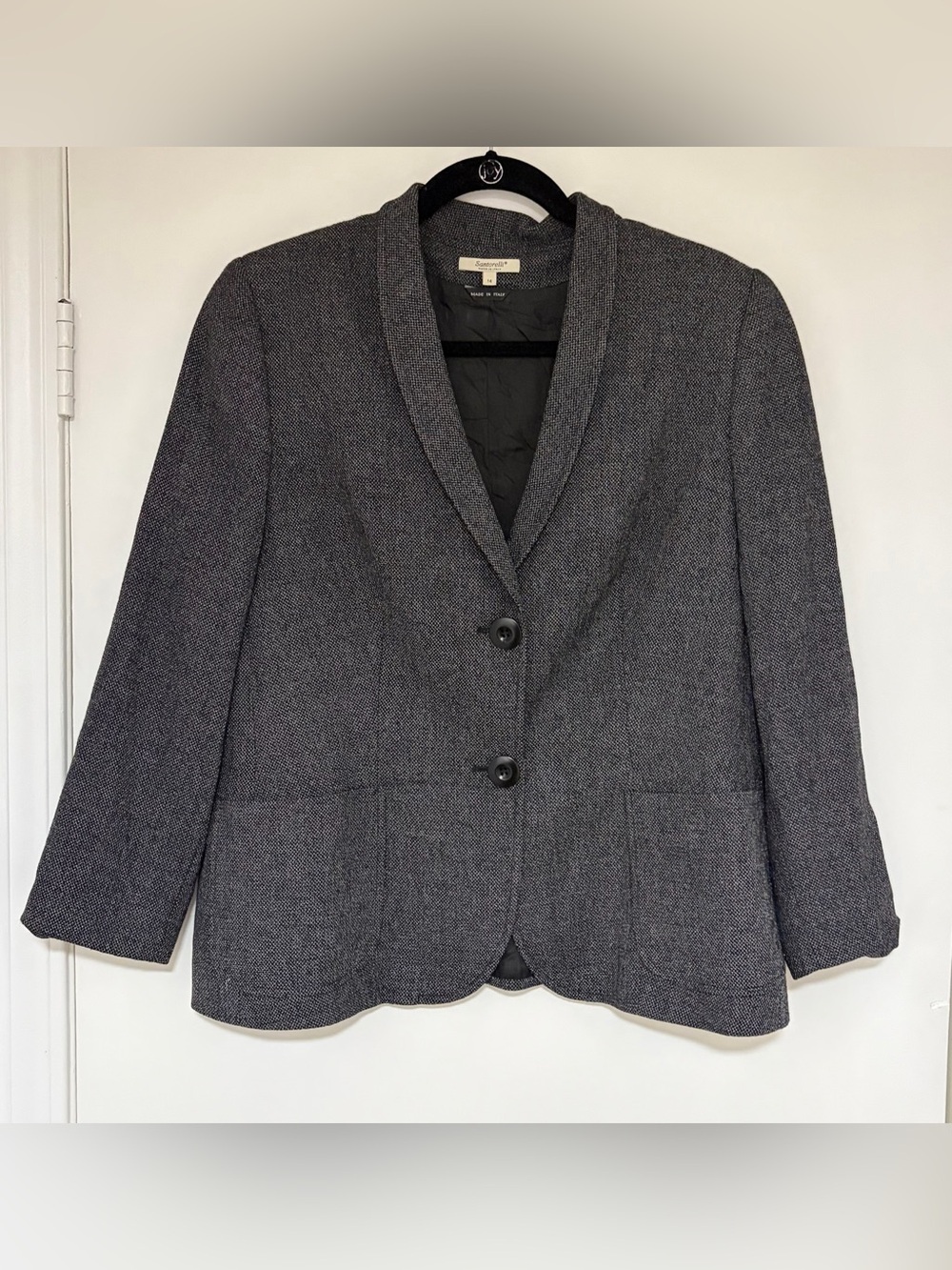 Santorelli Women’s Made in Italy Tweed Blazer Size 14